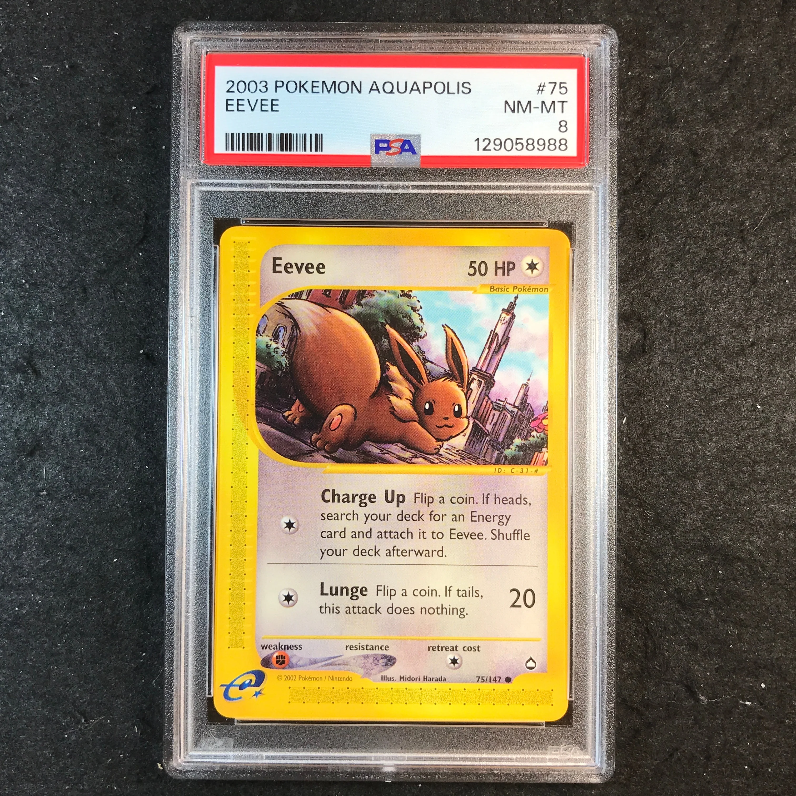 PSA 8 Eevee - 75/147 - 2003 Aquapolis 988