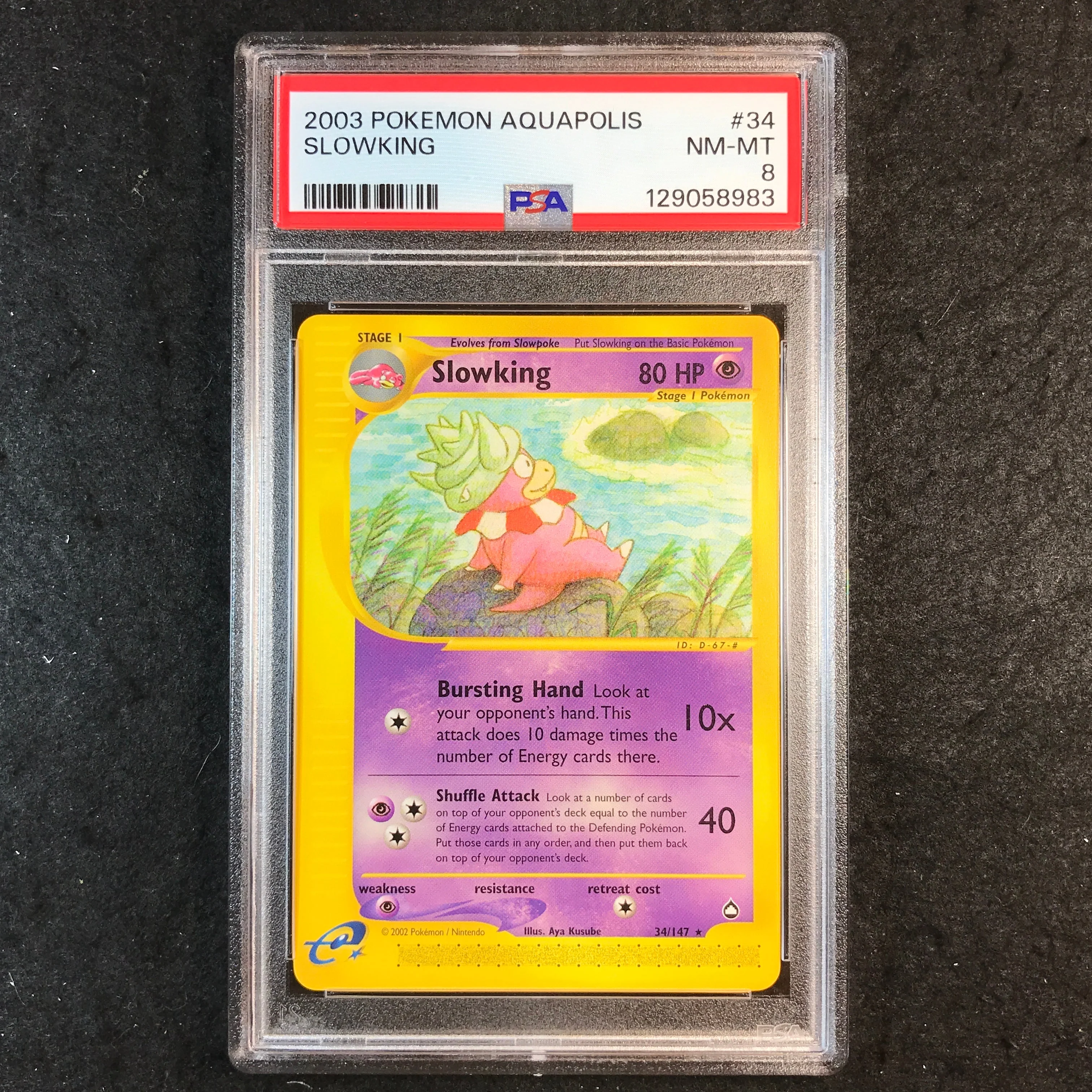 PSA 8 Slowking - 34/147 - 2003 Aquapolis 983