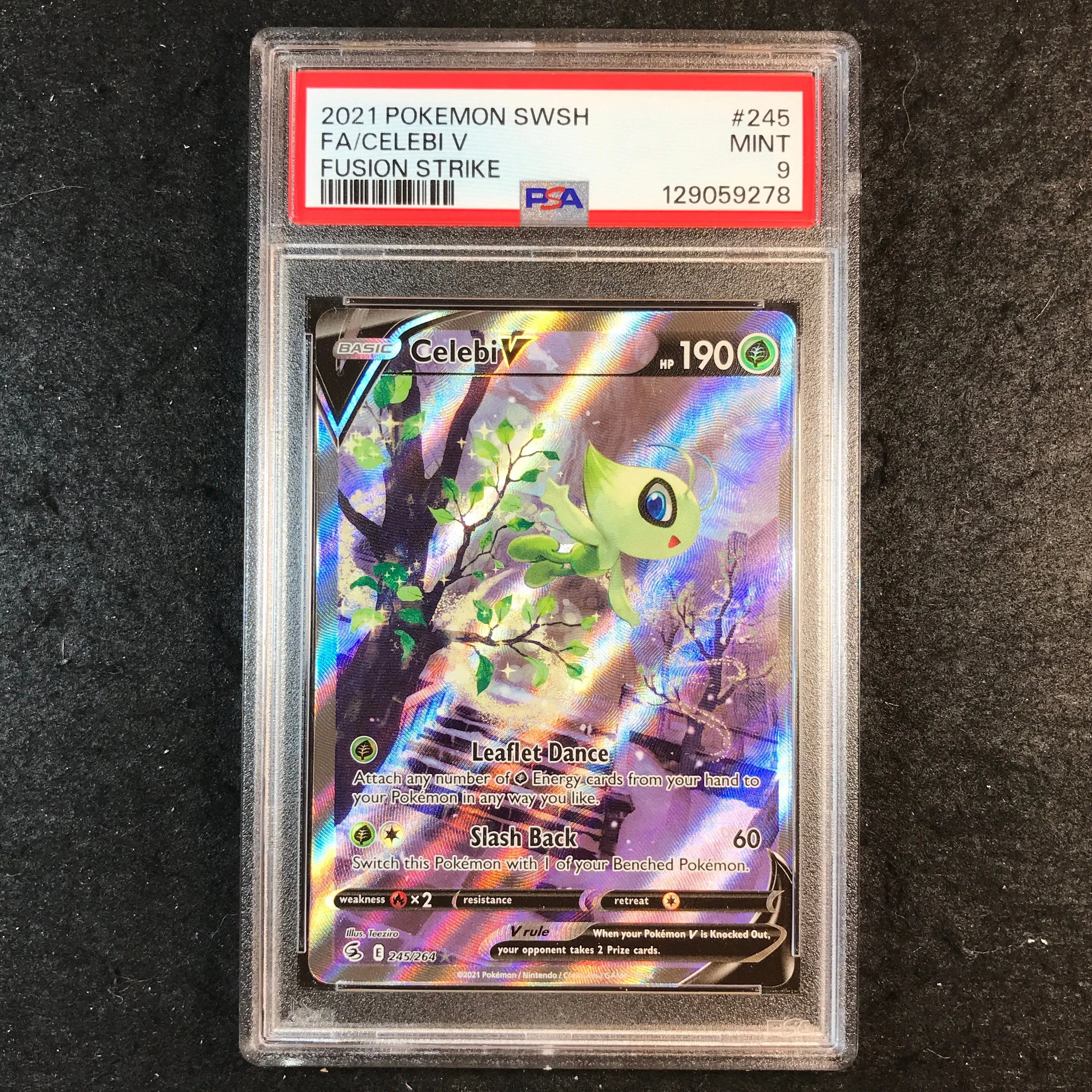 PSA 9 Celebi V - 245/264 - Alternate Art Fusion Strike 278