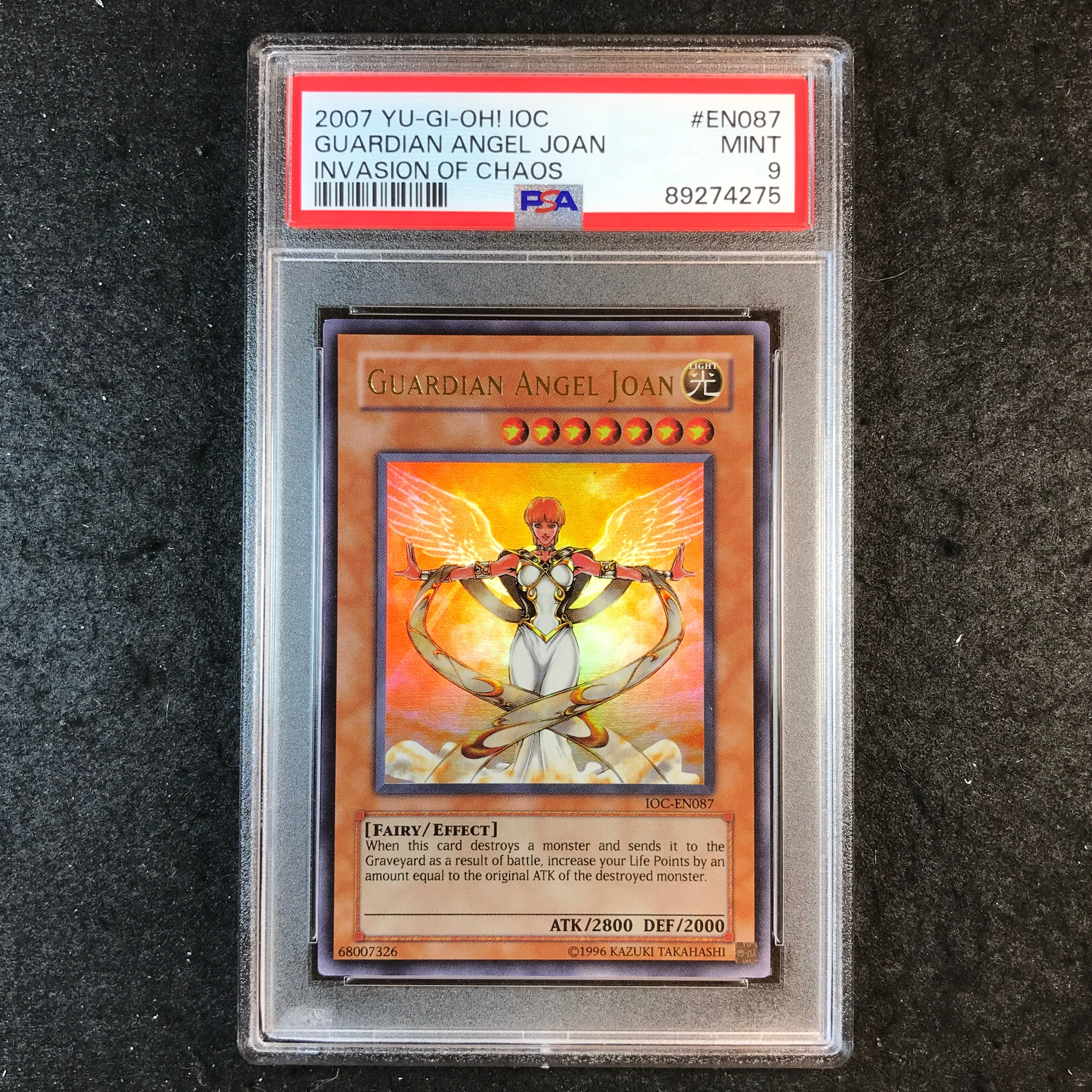 PSA 9 Guadian Angel Joan - IOC-EN087 - 2007 Ultra rare Invasion Of Chaos 275
