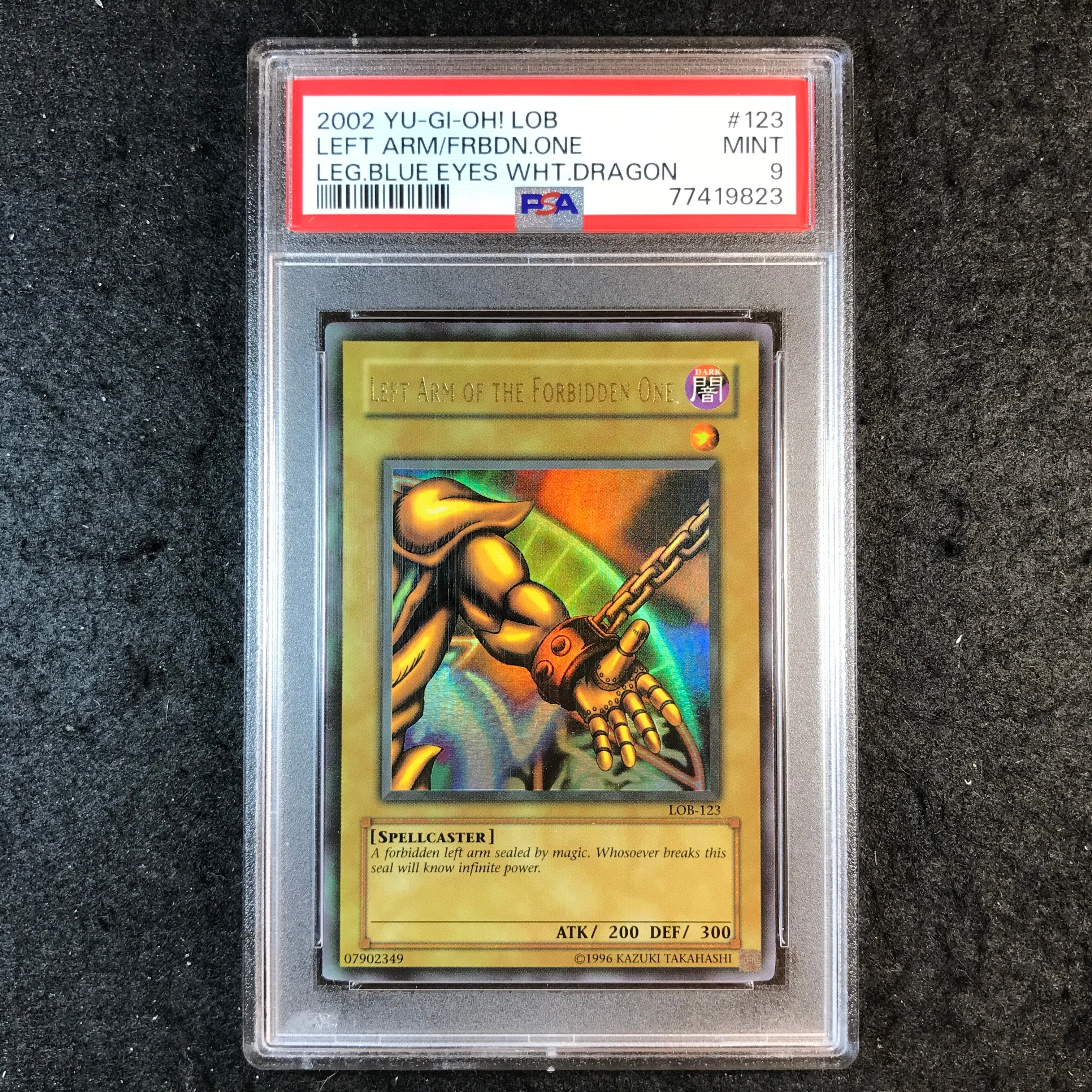 PSA 9 Left Arm Of The Forbidden One - LOB-123 - 2002 Legend Of Blue-Eyes 823