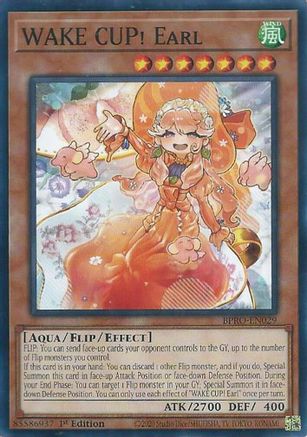 PLAYSET (3) 3x WAKE CUP! Earl - (BPRO-EN029) - [Common] 1st Edition