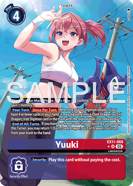 [ALTERNATE ART] Yuuki (EX11-069) SR - Digimon Dawn of Liberator